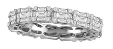 ESTATE 1.50CT DIAMOND 18KT 3D WHITE ROUND & BAGUETTE ETERNITY ANNIVERSARY RING