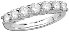 1.50CT DIAMOND 14KT WHITE GOLD 3D ROUND SEMI ETERNITY WEDDING ANNIVERSARY RING