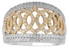 ESTATE WIDE .75CT DIAMOND 14KT 2 TONE GOLD 3D LOVE KNOT WEDDING ANNIVERSARY RING