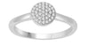 ESTATE .10CT DIAMOND 14KT WHITE GOLD 3D CLASSIC PAVE ROUND FUN RING