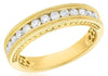 .46CT DIAMOND 18KT YELLOW GOLD 3D ROUND CHANNEL SEMI ETERNITY ANNIVERSARY RING