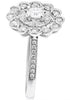 ESTATE .83CT DIAMOND 14KT WHITE GOLD 3D FLOWER STAR FILIGREE FUN RING