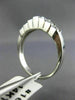 ESTATE .55CT DIAMOND 14KT WHITE GOLD 3D ROUND PYRAMID ANNIVERSARY RING #16535