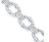 LARGE 6.58CT DIAMOND 18KT WHITE GOLD 3D MULTI ROW OVAL LINK COCKTAIL BRACELET