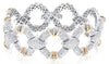 EXTRA LARGE 8.38CT DIAMOND 18KT 2 TONE GOLD MULTI CIRCULAR FUN TENNIS BRACELET