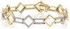 ESTATE 1.09CT ROUND DIAMOND 14KT YELLOW GOLD 3D MULTI SQUARE FUN TENNIS BRACELET