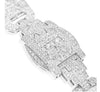 EXTRA LARGE 8.75CT DIAMOND 18KT WHITE GOLD 3D OPEN FILIGREE COCKTAIL BRACELET