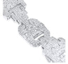EXTRA LARGE 8.75CT DIAMOND 18KT WHITE GOLD 3D OPEN FILIGREE COCKTAIL BRACELET