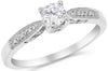 .43CT DIAMOND 14K WHITE GOLD SOLITAIRE FILIGREE MILGRAIN FRIENDSHIP PROMISE RING