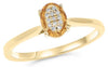 .71CT DIAMOND & AAA CITRINE 14KT YELLOW GOLD 3D OVAL CLUSTER ETOILE FUN RING