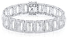 WIDE 2.09CT DIAMOND 14KT WHITE GOLD 3D CLASSIC SQUARE LINK LOVE TENNIS BRACELET