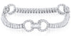 6.0CT ROUND PRINCESS & BAGUETTE DIAMOND 14K WHITE GOLD LOVE KNOT TENNIS BRACELET