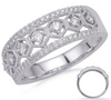 .38CT DIAMOND 14K WHITE GOLD 3D MULTI HEXAGON FILIGREE MILGRAIN ANNIVERSARY RING