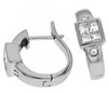 .46CT DIAMOND 14KT WHITE GOLD ROUND & PRINCESS INVISIBLE ETOILE HANGING EARRINGS