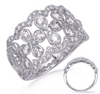 WIDE 1.21CT DIAMOND 14KT WHITE GOLD ROUND & PEAR SHAPE BEZEL & PRONG FLOWER RING