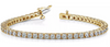 3.0CT DIAMOND 14KT YELLOW GOLD 3D CLASSIC 4 PRONG ROUND ETERNITY TENNIS BRACELET