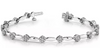 1.32CT DIAMOND 14KT WHITE GOLD MULTI FLOWER BY THE YARD ETERNITY TENNIS BRACELET