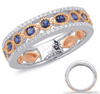 .65CT DIAMOND & AAA SAPPHIRE 14KT WHITE & ROSE GOLD ROUND & MARQUISE SHAPE RING