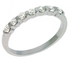 .36CT DIAMOND 14KT WHITE GOLD CLASSIC SEVEN STONE CHANNEL ROUND ANNIVERSARY RING