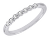 .18CT DIAMOND 14KT WHITE GOLD CLASSIC SEVEN STONE CHANNEL ROUND ANNIVERSARY RING