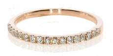.19CT DIAMOND 18KT ROSE GOLD 3D ROUND 2MM SEMI ETERNITY WEDDING ANNIVERSARY RING