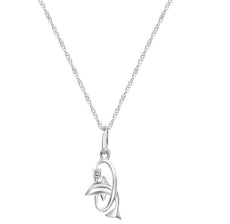 ESTATE .02CT ROUND CUT DIAMOND 14KT WHITE GOLD 3D HAPPY DOLPHIN FUN PENDANT