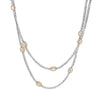 LARGE 10.99CT DIAMOND 18KT WHITE & YELLOW GOLD 3D ELONGATED COCKTAIL NECKLACE