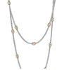 LARGE 10.99CT DIAMOND 18KT WHITE & YELLOW GOLD 3D ELONGATED COCKTAIL NECKLACE