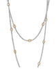 LARGE 10.99CT DIAMOND 18KT WHITE & YELLOW GOLD 3D ELONGATED COCKTAIL NECKLACE