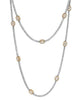 LARGE 10.99CT DIAMOND 18KT WHITE & YELLOW GOLD 3D ELONGATED COCKTAIL NECKLACE