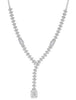 LARGE 2.97CT ROUND & BAGUETTE DIAMOND 18KT WHITE GOLD 3D LARIAT FUN NECKLACE