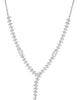 LARGE 2.97CT ROUND & BAGUETTE DIAMOND 18KT WHITE GOLD 3D LARIAT FUN NECKLACE