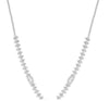 LARGE 2.97CT ROUND & BAGUETTE DIAMOND 18KT WHITE GOLD 3D LARIAT FUN NECKLACE