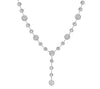 1.75CT DIAMOND 18KT WHITE GOLD 3D MULTI FLOWER BY THE YARD LARIAT FUN NECKLACE