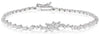 ESTATE .71CT DIAMOND 18KT WHITE GOLD 3D MULTI LEAF FLOWER FUN TENNIS BRACELET
