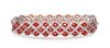 17.41CT DIAMOND & AAA ORANGE SAPPHIRE 18KT WHITE GOLD MULTI ROW TENNIS BRACELET