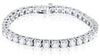 EXTRA LARGE 14.12CT ROUND CUT DIAMOND 14KT WHITE GOLD 3D CLASSIC TENNIS BRACELET