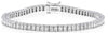 6.70CT PRINCESS DIAMOND 14K WHITE GOLD CLASSIC CHANNEL INVISIBLE TENNIS BRACELET