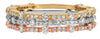 ESTATE 1.10CT DIAMOND 14K TRI COLOR GOLD 3/4 ETERNITY STACKABLE ANNIVERSARY RING