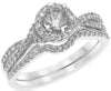 .40CT DIAMOND 14KT WHITE GOLD 3D ROUND SEMI MOUNT ENGAGEMENT WEDDING RING SET