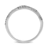 WIDE .51CT WHITE & BLACK DIAMOND 14KT WHITE GOLD 3D MULTI ROW ROPE LOVE RING