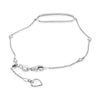 .39CT DIAMOND 14KT WHITE GOLD CLASSIC OPEN OVAL BY THE YARD HEART LOVE BRACELET