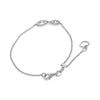 ESTATE .14CT DIAMOND 14KT WHITE GOLD 3D INFINITY HEART LOVE BRACELET