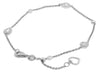 .34CT DIAMOND 14K WHITE GOLD 3D MULTI SHAPE HALO BY THE YARD HEART LOVE BRACELET