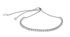 .79CT DIAMOND 14KT WHITE GOLD 3D CLASSIC FLEXIBILE ADJUSTABLE TENNIS BRACELET
