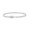 ESTATE 1.44CT DIAMOND 14KT WHITE GOLD 3D ROUND CLASSIC TENNIS BRACELET