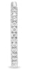 ESTATE .12CT DIAMOND 14KT WHITE GOLD 3D CLASSIC HOOP HANGING EARRINGS