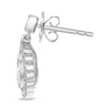 1.36CT DIAMOND & AAA PINK SAPPHIRE 18KT WHITE GOLD PEAR SHAPE HANGING EARRINGS