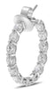 ESTATE 5.60CT DIAMOND 18KT WHITE GOLD CLASSIC OVAL INSIDE OUT HANGING EARRINGS