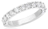 ESTATE 1.01CT DIAMOND 14KT WHITE GOLD FOUR PRONG SEMI ETERNITY ANNIVERSARY RING